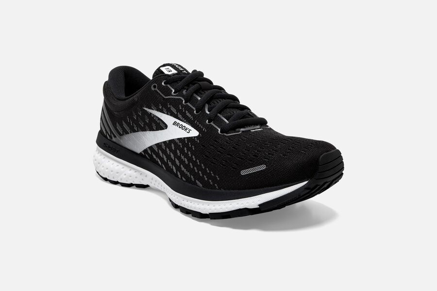 Ghost 13 Road Brooks Running Shoes NZ Womens - Black/White - SGBCAY-257